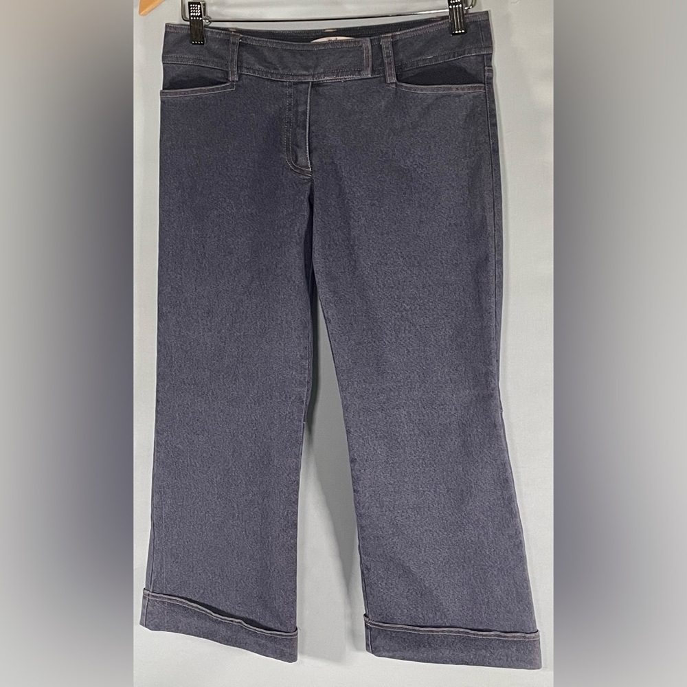 Nanette Lepore Cropped Cuffed Denim Pants | Size 2 | Made in USA